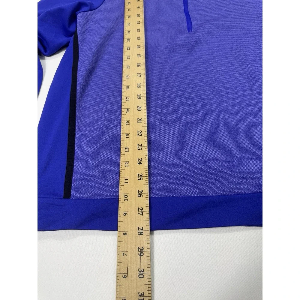 Adidas Golf Men Large Blue 1/4 Zip Pullover Performance Sweater Active Stretch L